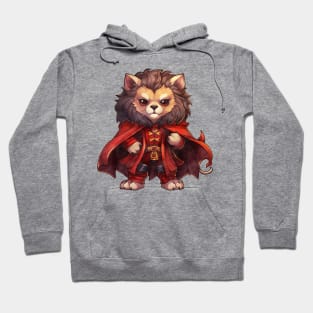 Cartoon African Lion in Dracula Costume Hoodie